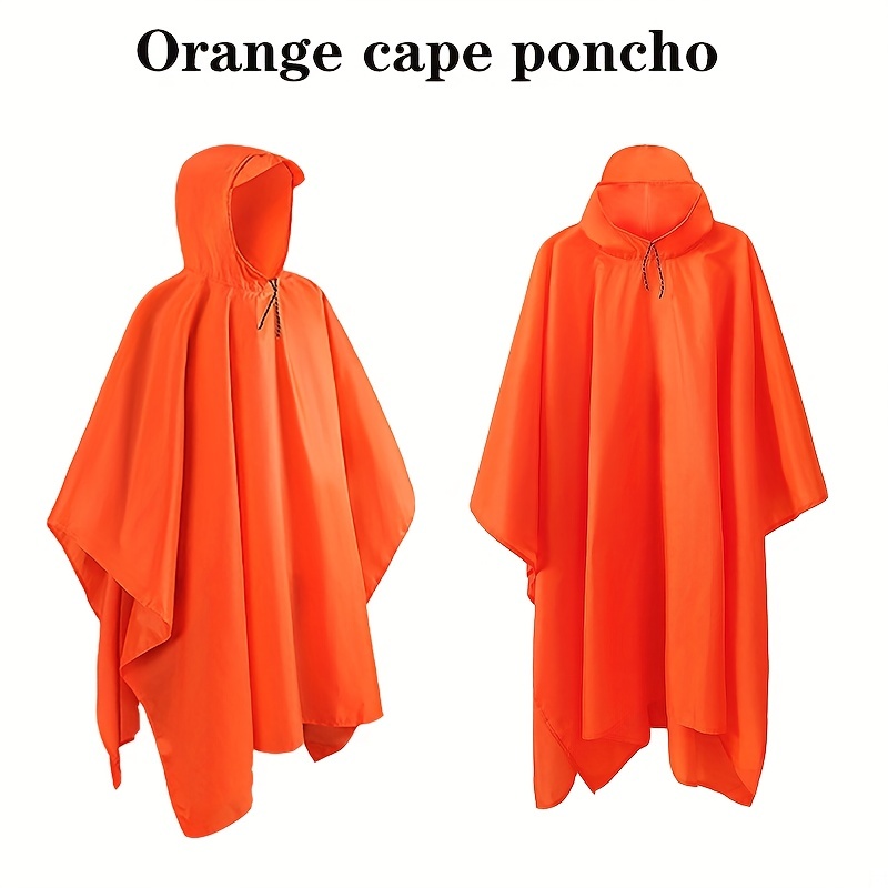 Waterproof Hooded Rain Poncho, Raincoat Jacket For Fishing Camping Climbing  & Outdoor Activities