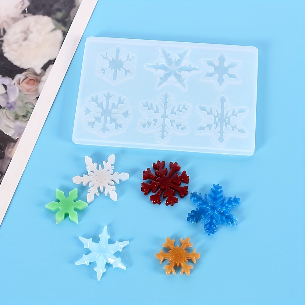  Snowflake Snow Silicone Chocolate Candy mold One silicone mold  4 cavity snowflakes Christmas Winter Decorations : Home & Kitchen