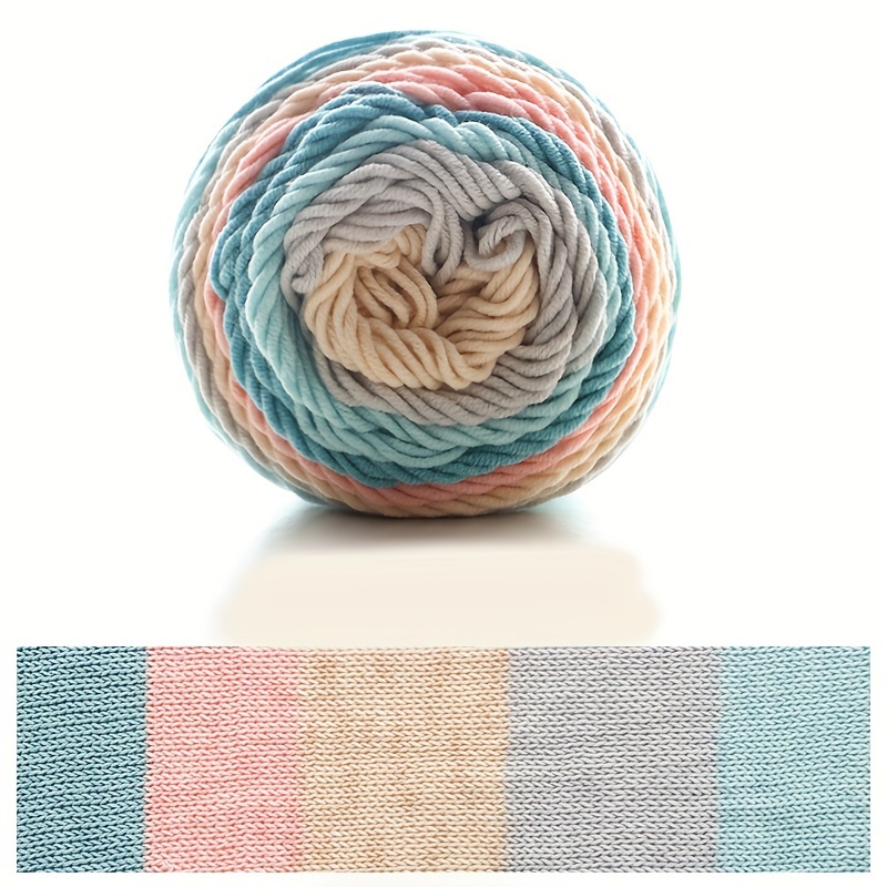 Milk Cotton Multicolor Yarn Rainbow Color 5 stranded Yarn - Temu