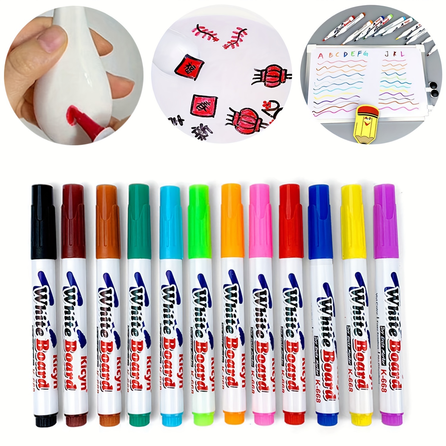 12 Pcs Magical Colorful Marker Watercolor Markers Doodle Water