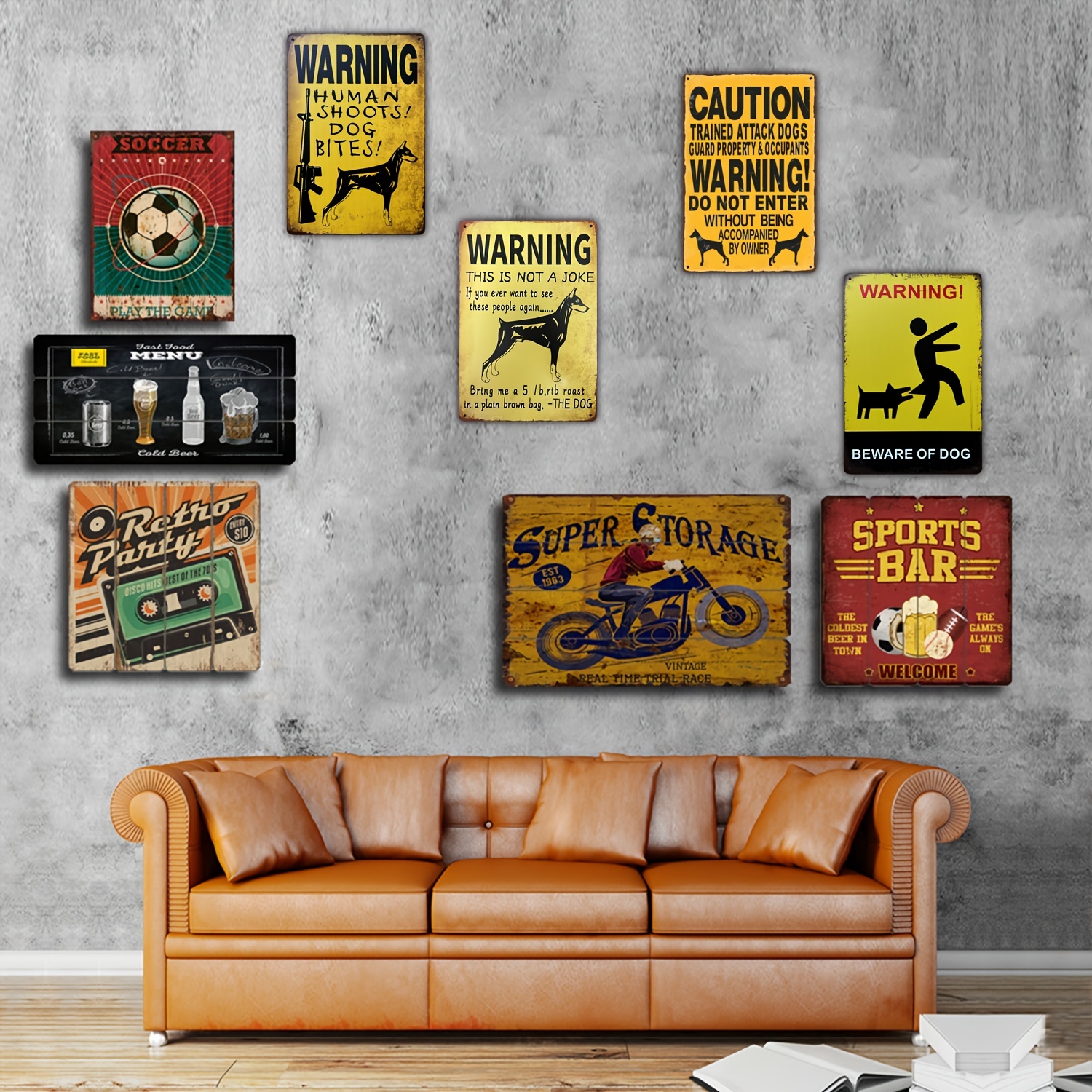 Funny Warning Metal Signs Big Of Foot Gifts For Men Garage Sign