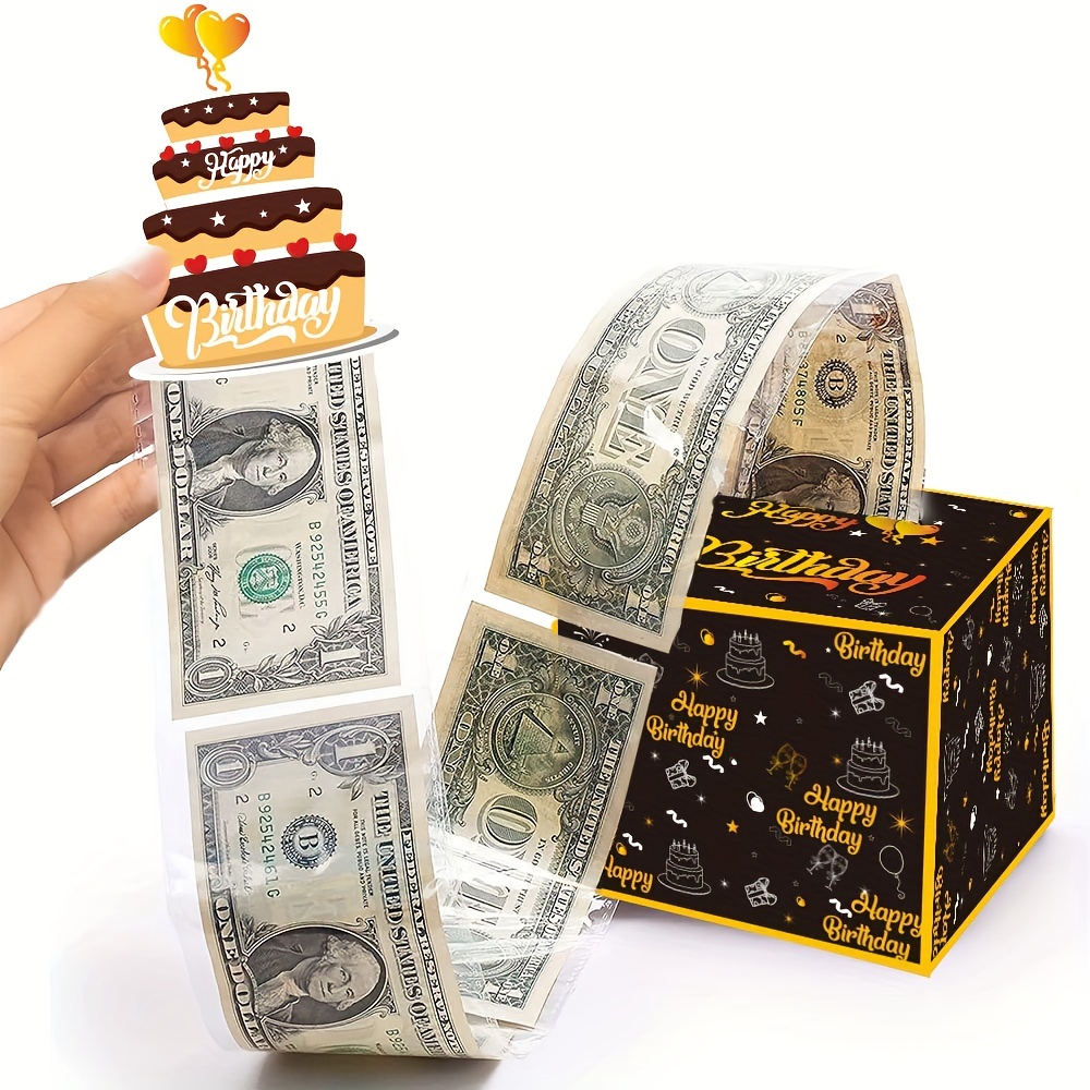 Birthday Money Box For Cash Gift Pull, Funny Money Gift Boxes For