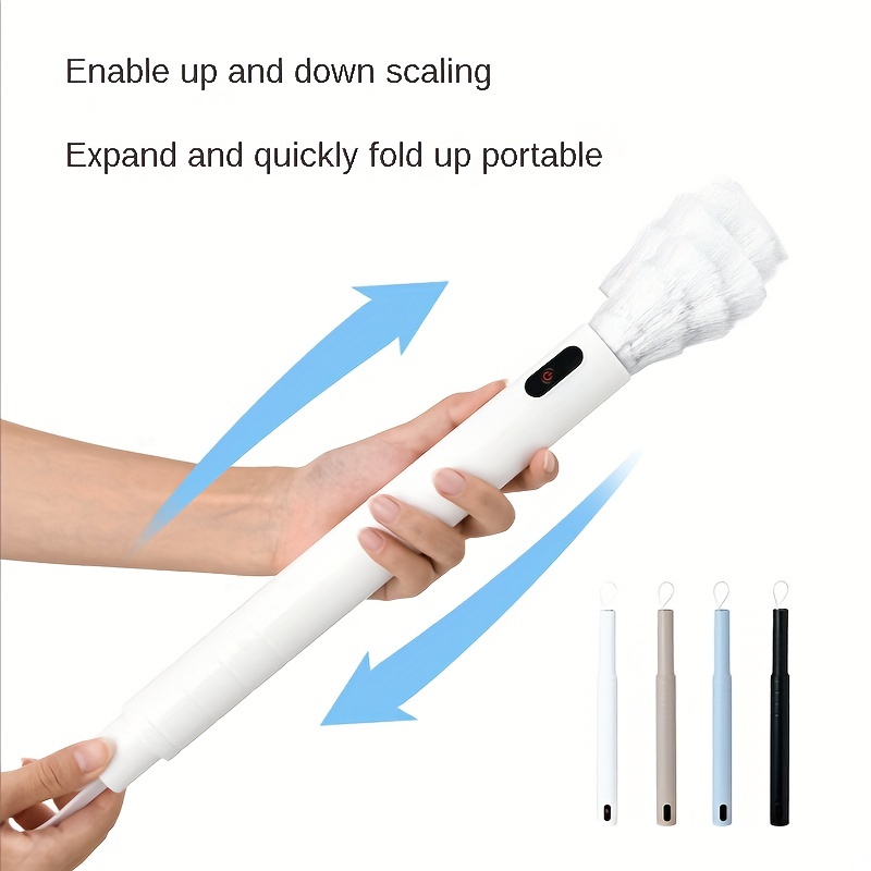 Handheld Battery Operated Electric Spin Duster Feather Duster Retractable  Microfiber Cleaning Brush H and Dust Duster Brush Dust Removal Tool with 2  Brush Head 