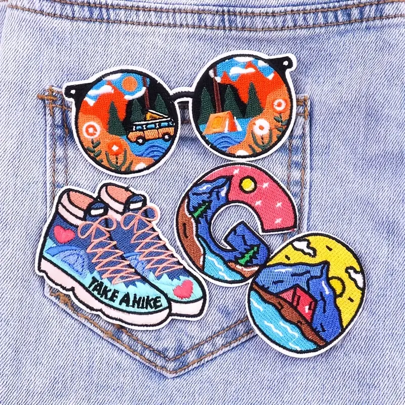 Outdoor Pattern Iron On Patches For Clothes Shoes Glasses - Temu