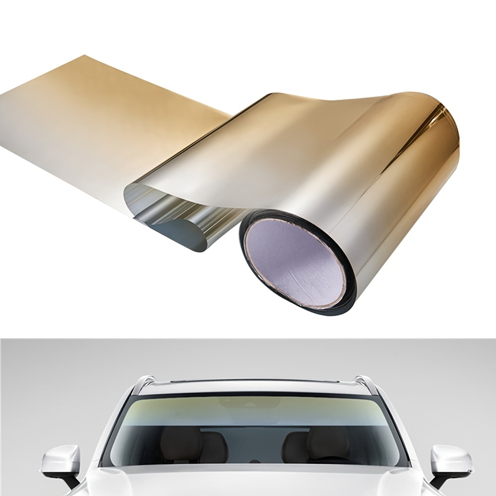 Pare-soleil pour vitres de voiture 20x150cm, pare-brise avant, film teinté  pour vitres automatiques, protecteur UV professionnel, autocollants  d'isolation thermique
