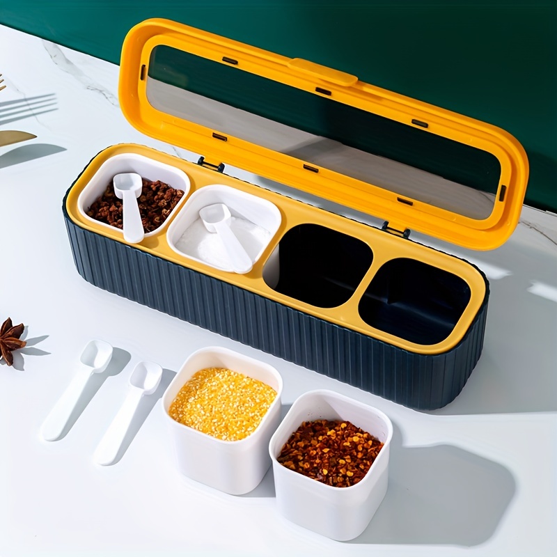 Seasoning Box, Kitchen Spice Box, Multi-grid Seasoning Box