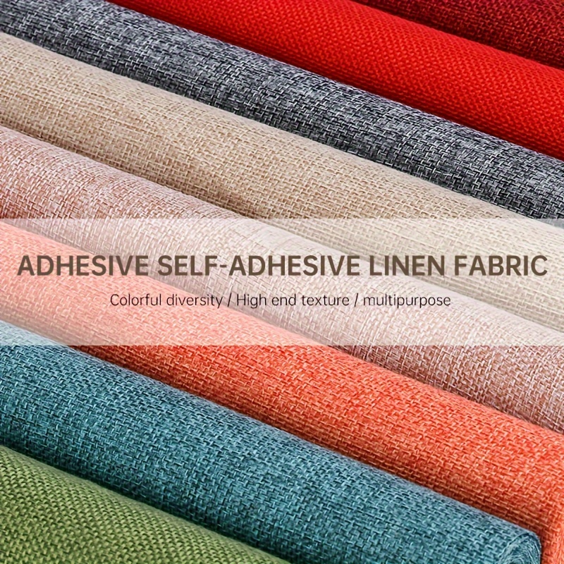 Self Adhesive Linen Fabric Patch Bright Grey Fine Linen - Temu