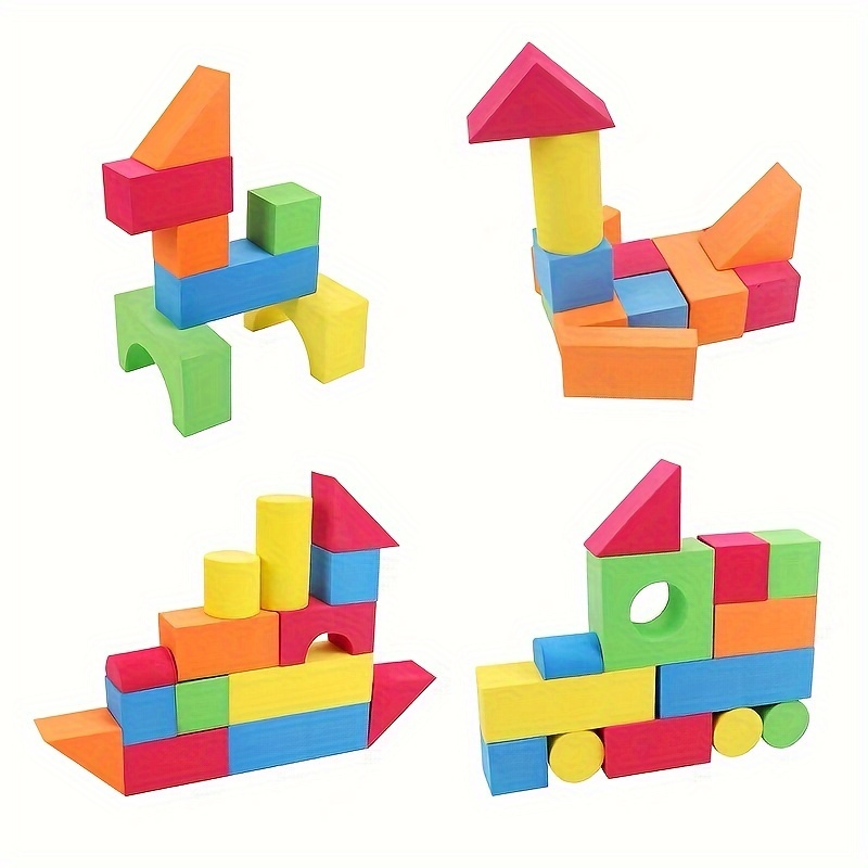 Multi-Coloured Foam Blocks 80 pieces, Toys \ Building blocks