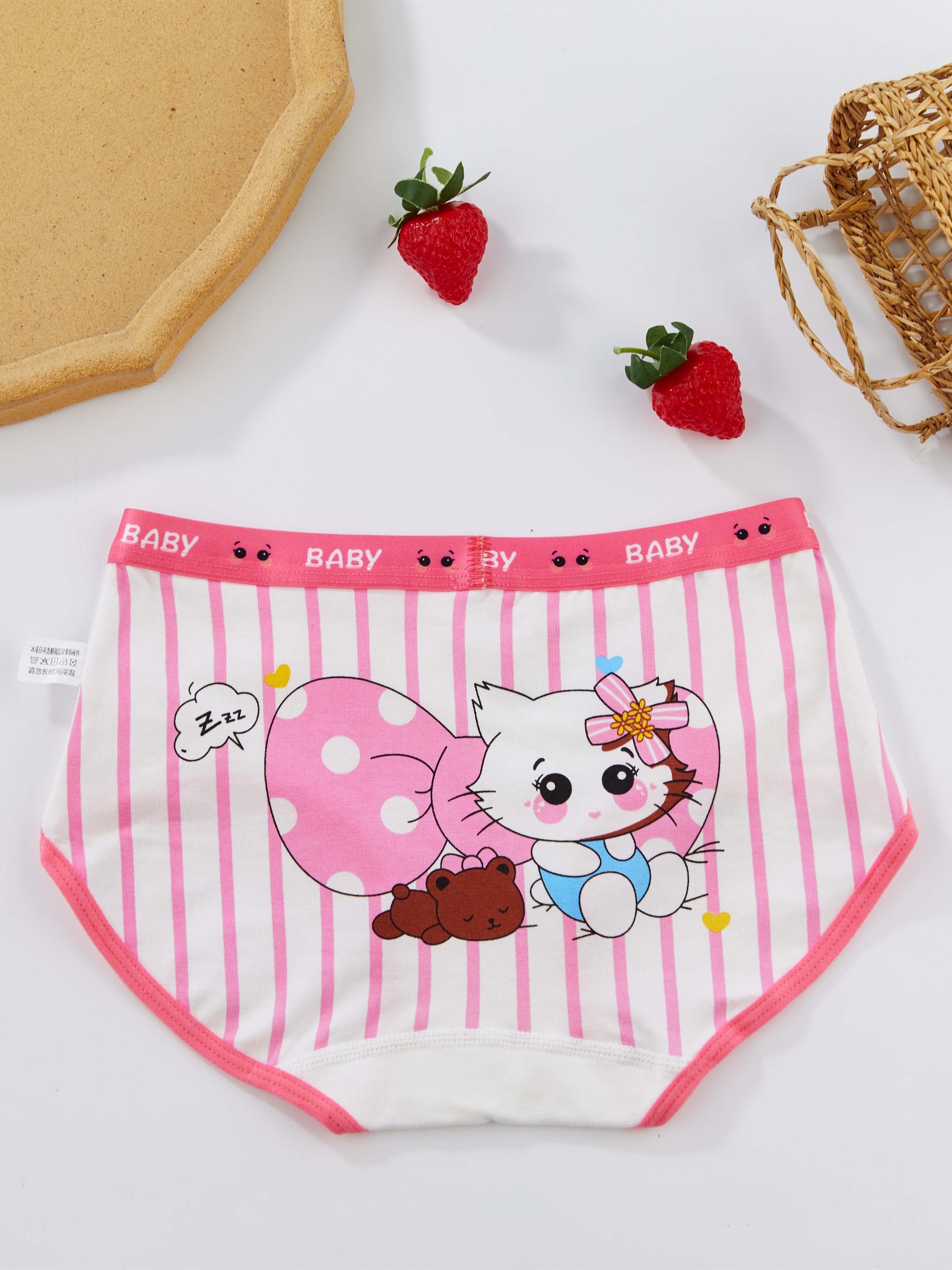 K ids Child Toddler B aby Girls Underpants Cartoon Print Underwear