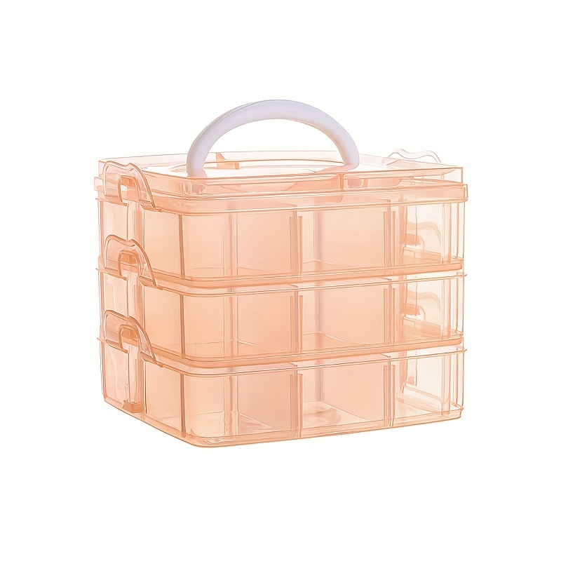 30 Grids Clear Plastic Storage Box For Toys Rings Jewelry Display Organizer  Makeup Case Craft Holder Container porta joias