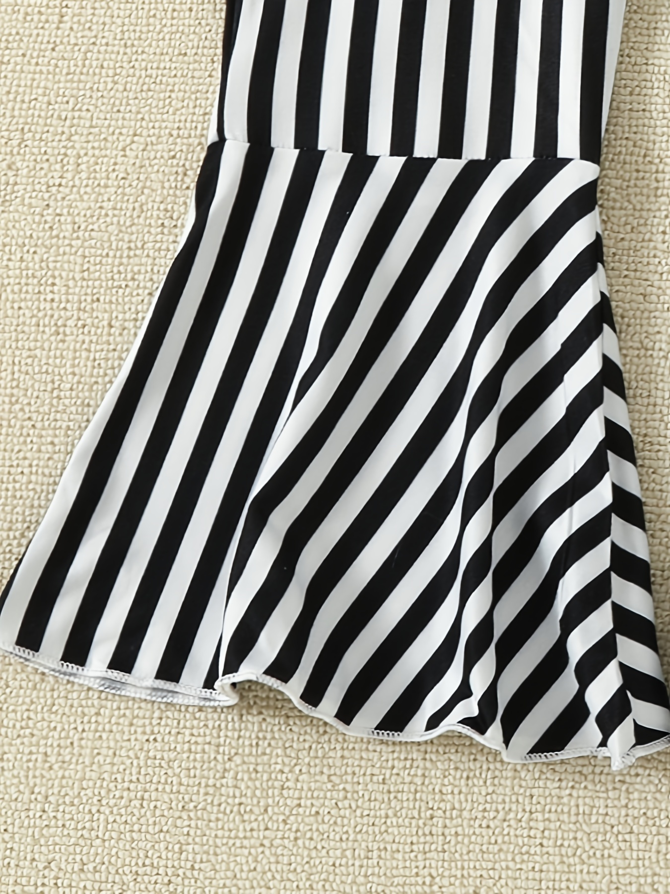 Girls Funky match Vertical Striped Flared Pants Spring Fall - Temu