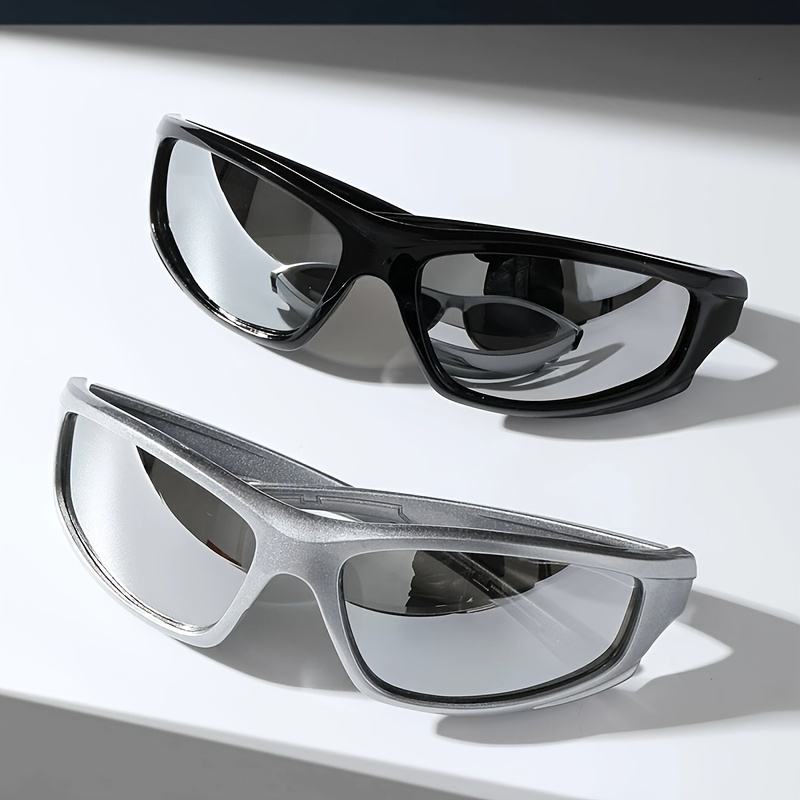Óculos De Sol Esportivos Futuristas Da Moda 1 Peça Y2K - Temu Portugal
