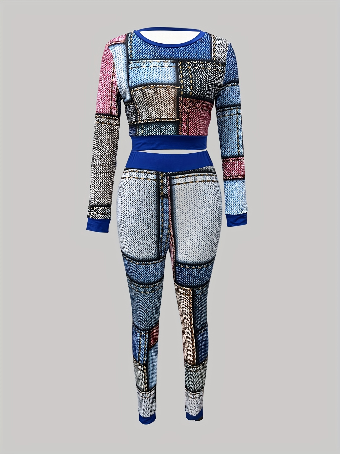 Stylish Block Pantsuits Two piece Set