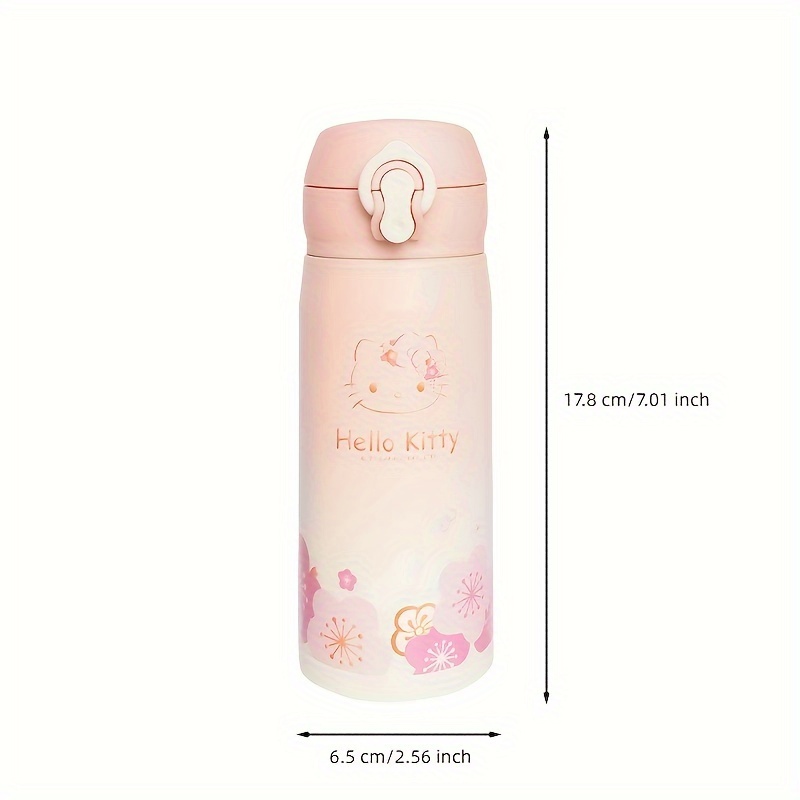 Sanrio Hello Kitty Vacuum Insulated Thermal Water Bottle 18.6oz, Stainless  Steel, Flip-Up Straw Spout, Locking Spout Cover And Bag, Durable Cup, Gift