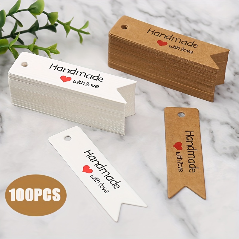 Handmade With Love Kraft Paper Tags Perfect For Gift - Temu