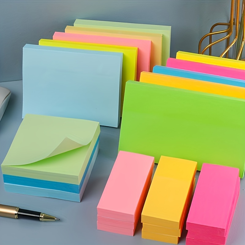 Sticky Notes 3x3, 6 Color Bright Colorful Sticky Pad, 6 Pads/Pack, 100  Sheets/Pad, Self-Sticky Note Pads (Yellow, Green, Blue, Orange, Purple,  Rose)