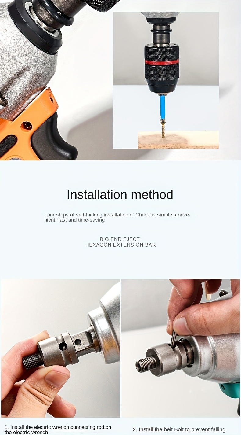 Drill Chuck Drill Chuck Adapter Impact Driver Quick Connect Temu