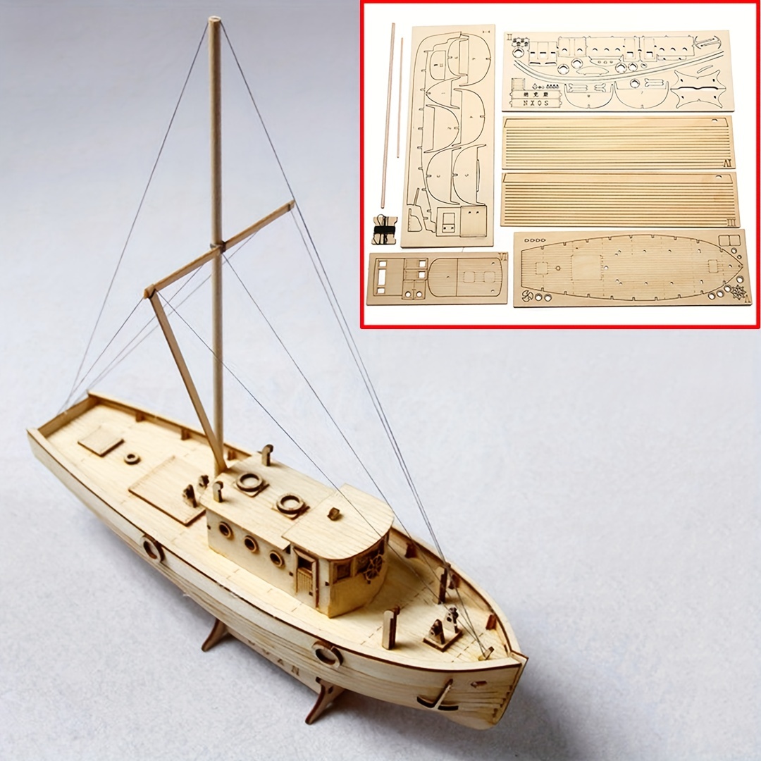 Wooden Sailboat Model - Arts, Crafts & Sewing - Temu