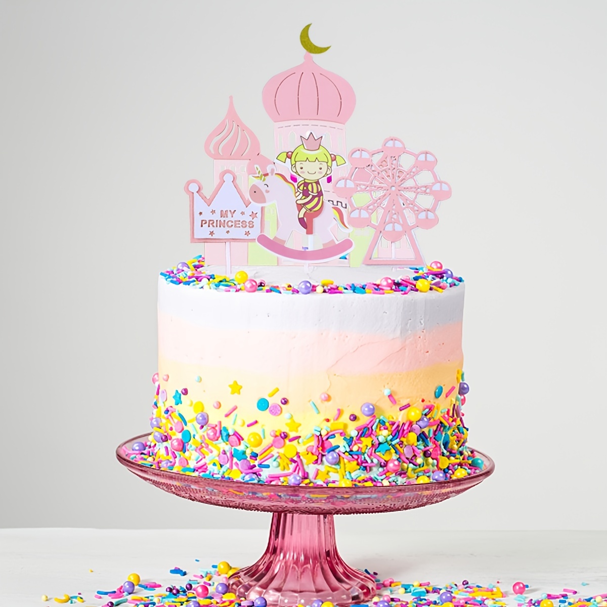 Birthday Cake Insert Golden Dollar Sign Cake Plug-in Party Baking