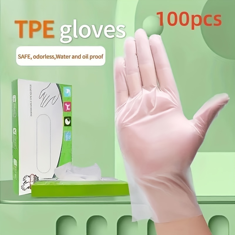 100Pcs Thicken Waterproof Non-slip Oil Resistant Disposable Black/Orange Nitrile  Gloves Kitchen Latex Safety Anti-static Gloves - AliExpress