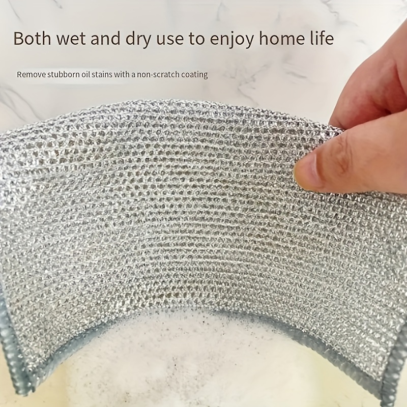 Steel Wire Rag, Double-sided Mesh Dishwashing Cloth, Non-stick, Easy To  Clean, Stain-resistant, Household Pot And Dishwasher, Strong And  Wear-resistant, For Cleaning Sinks, Washing Kitchen Stovetop, Pot - Temu