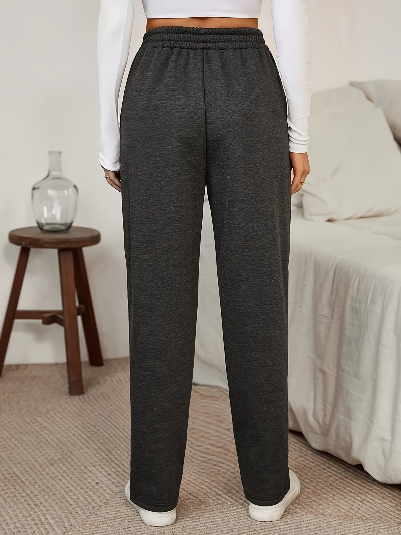 Plus Size Casual Pajama Pants, Women's Plus Tie Dye Wide Leg Medium Stretch  Loose Lounge Pants