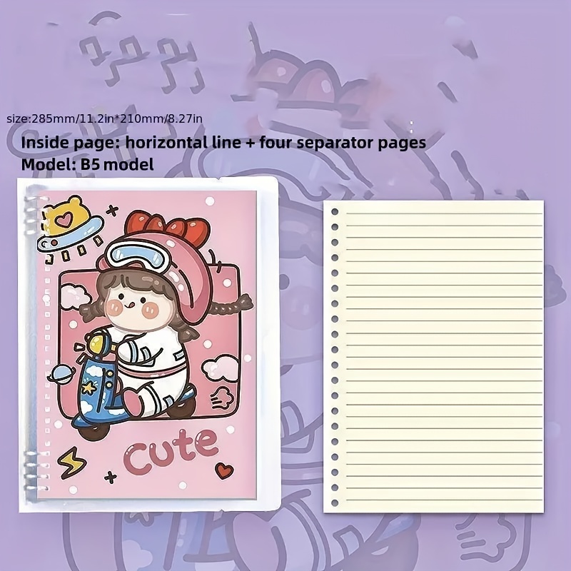 8 hole Loose leaf Notebook A5/b5 Loose leaf Detachable Diary - Temu