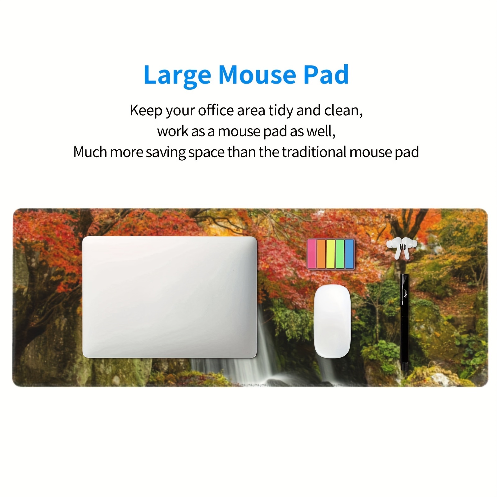 Forest Maple Leaf Desk Accessories Soft Material Comfortable Touch Ergonomic  Gaming Desk Mouse Pad Wrist Rest Design For Laptop - Temu