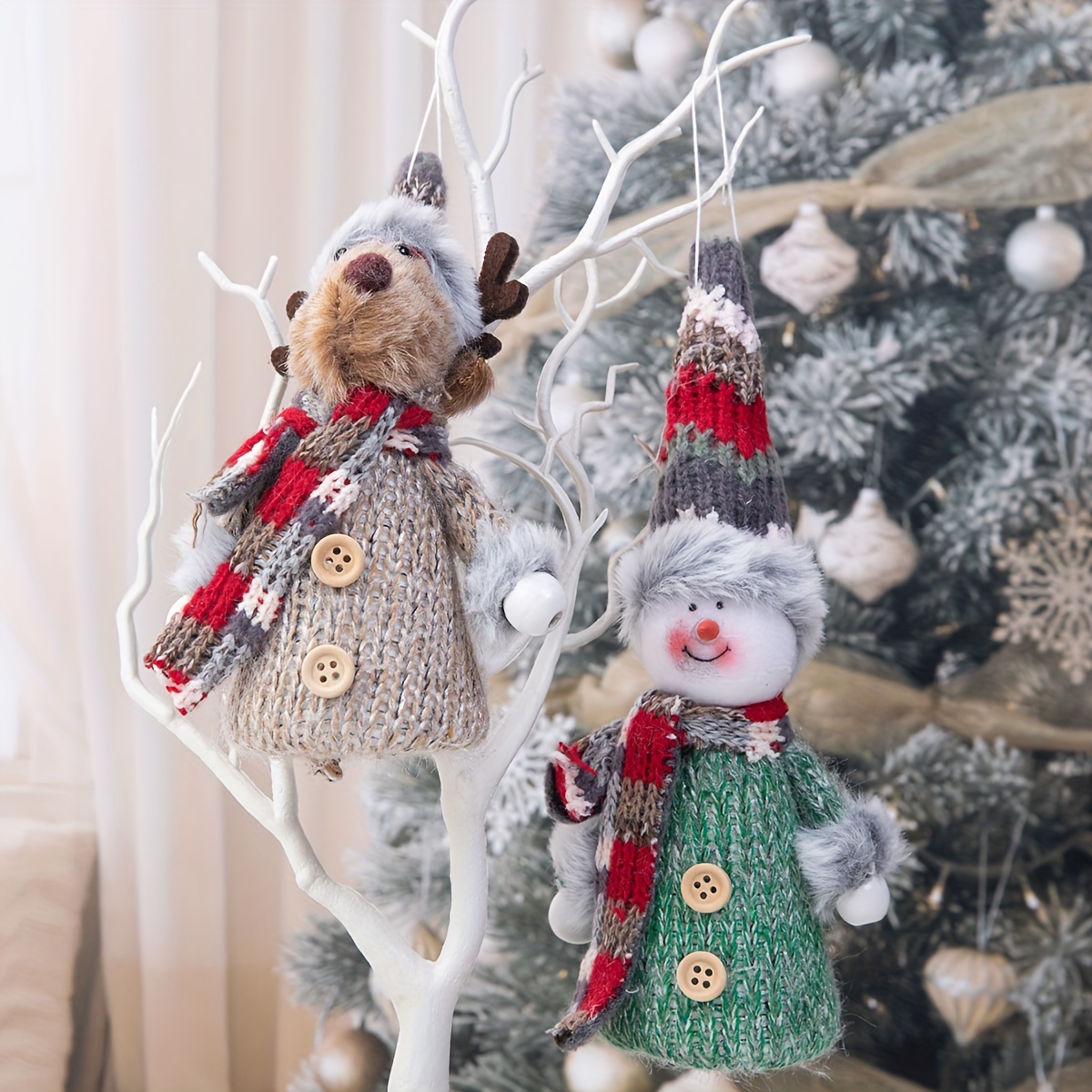 Christmas Mini Snowman Ornament Decor Christmas Tree - Temu