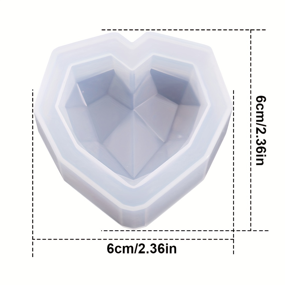 Geometric Heart Shape Silicone Mold
