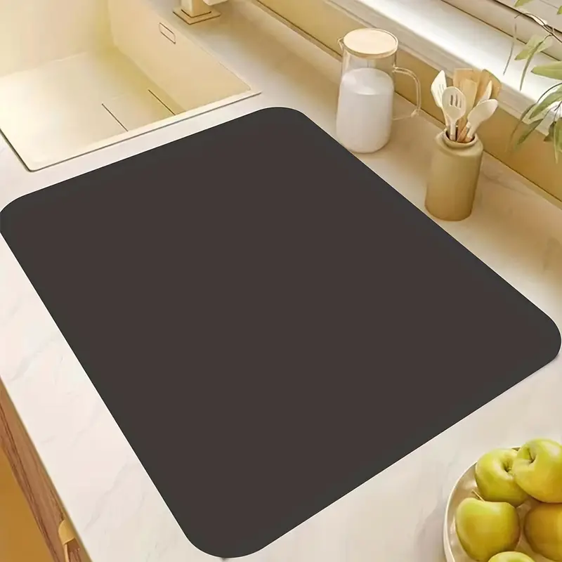 Non slip Gray Dish Drying Mat Soft Rubber Draining Pad For - Temu
