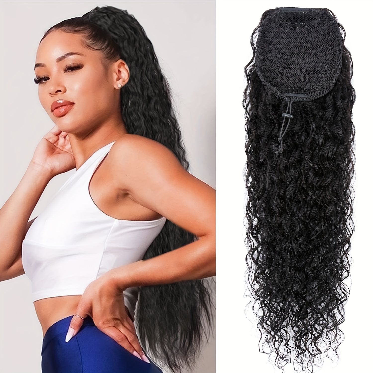 Water Wave Hair Extensions Clips In Human Hair Extensions - Temu