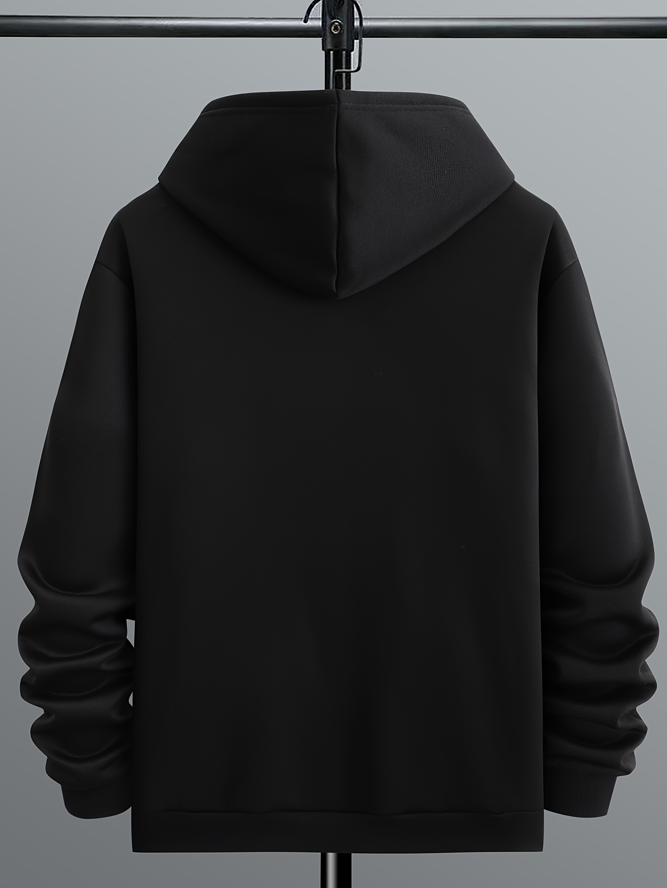 Solid black hoodie sales mens