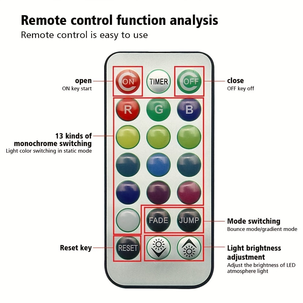 Lámpara Iluminación Led Acuario Control Remoto Cambio Color - Temu