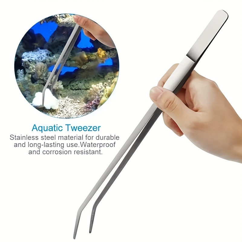 Aquarium Accessories Straight Curved Aquarium Tweezers Fish - Temu