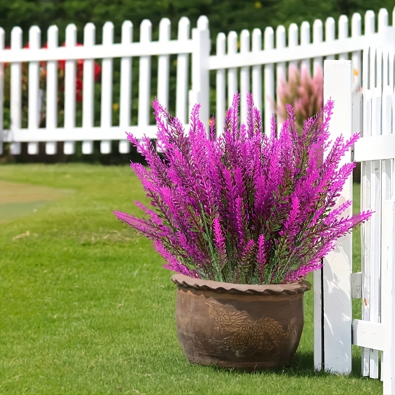 4 Mazzo Fiori Artificiali Fiori Lavanda Protezione Uv - Temu Italy