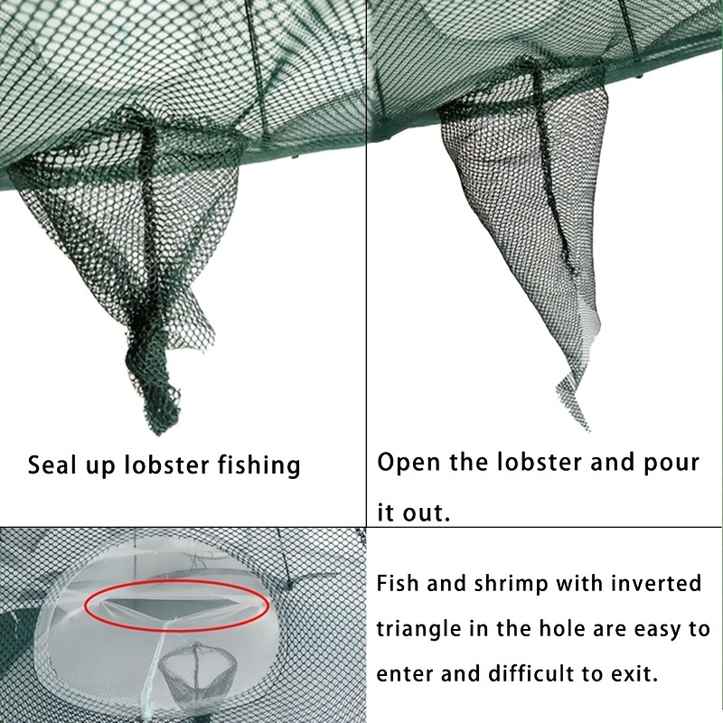 Filet de pêche pliable - Filet de pêche - Filet de pêche - Filet en nylon -  Panier à poisson simple - Convient pour le placement de poissons et  crevettes : : Sports et Loisirs