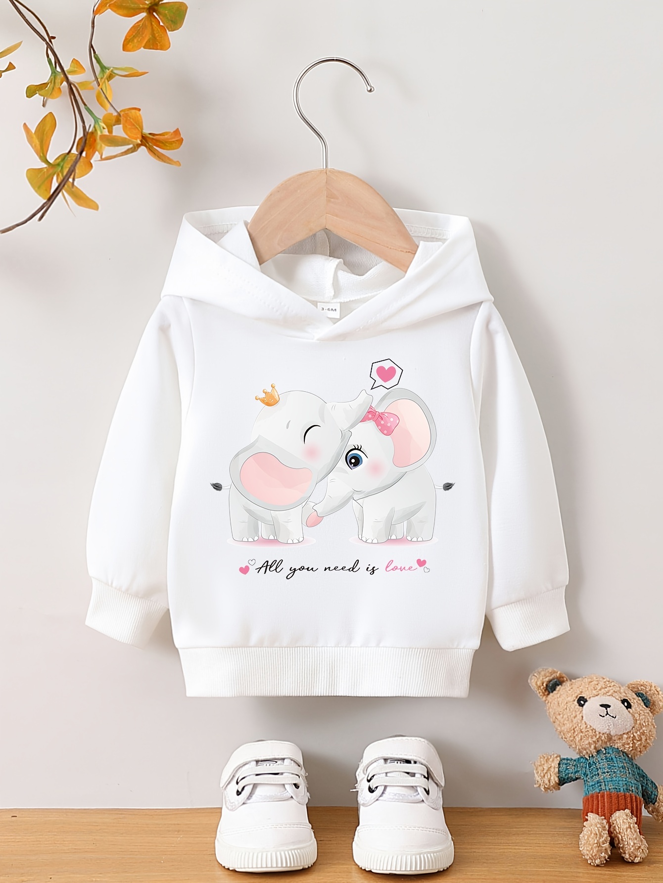 Baby Girl Cute Cartoon Elephant Pattern Print New Casual Temu United