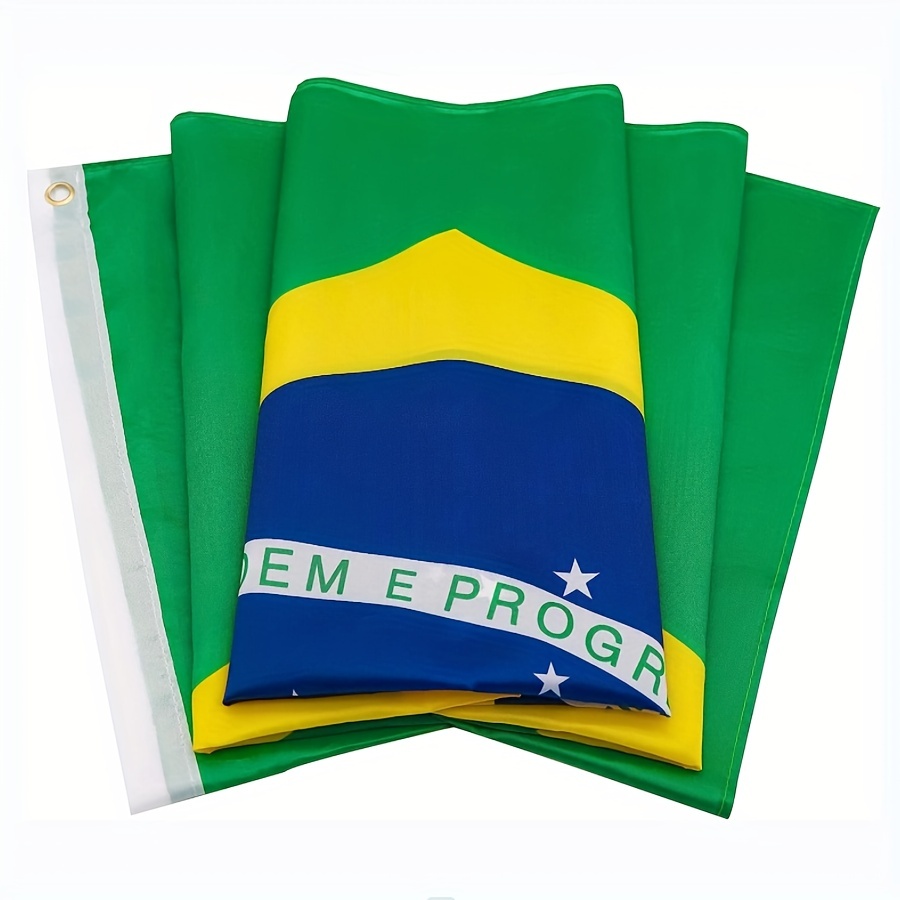 1 Unidad Bandera Brasil Poliéster 3 X 5 Pies Grosor - Temu Chile