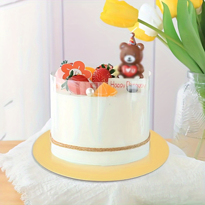 Panneau de gâteau en acrylique de 5 pouces, panneau de gâteau réutilisable,  tambour de gâteau de