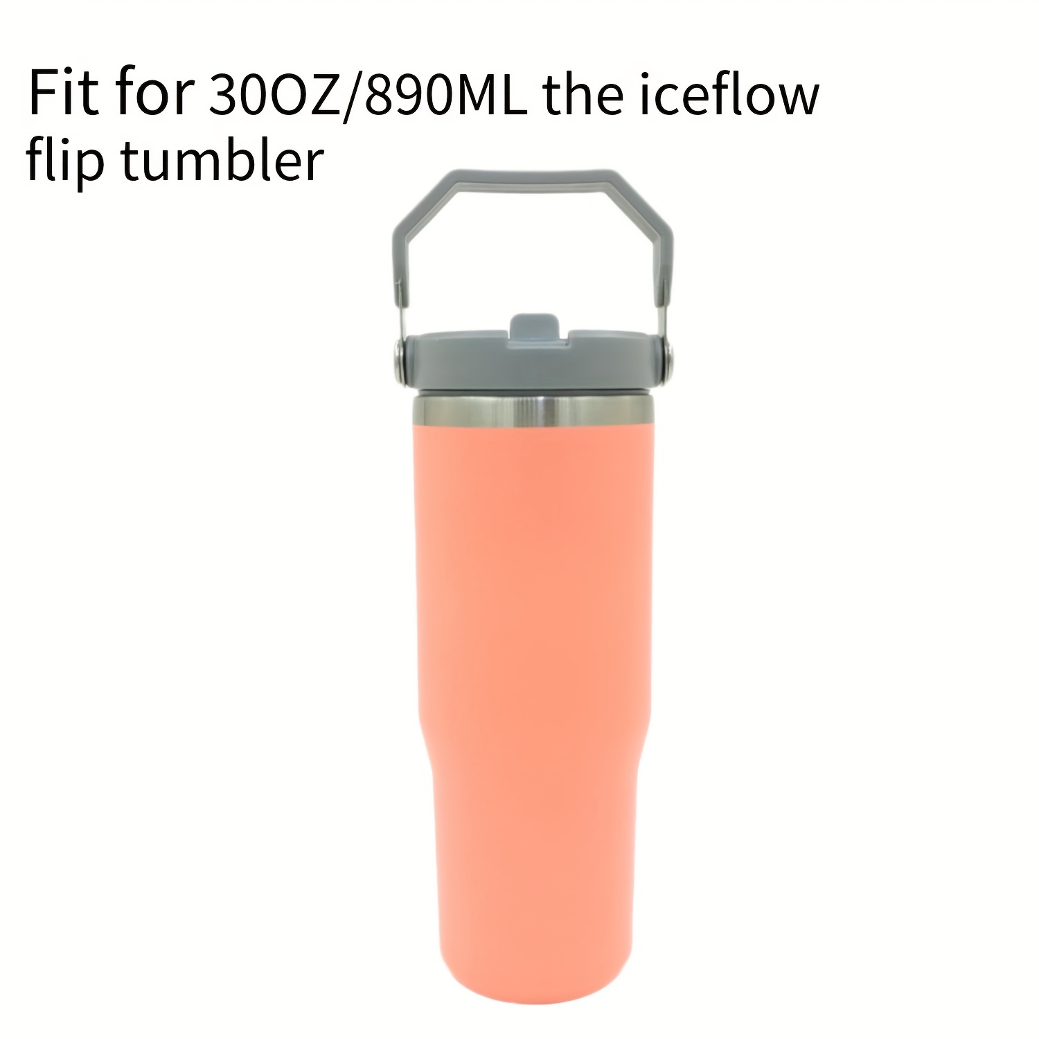 STANLEY ~ THE ICEFLOW ~ FLIP STRAW TUMBLER 20 oz Orange. With Handle