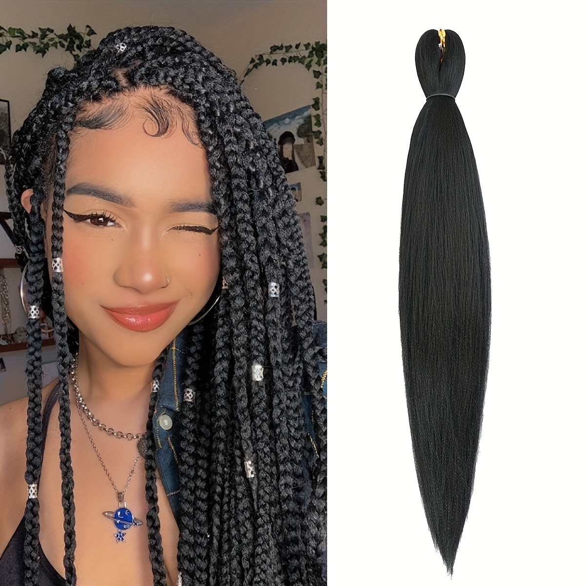 Straight Crochet Hair Extensions Artificial Synthetic - Temu