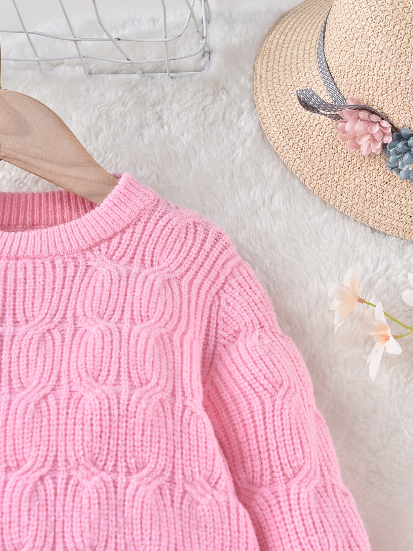 Jacquard-knit Sweater - Light pink/Love Around You - Ladies