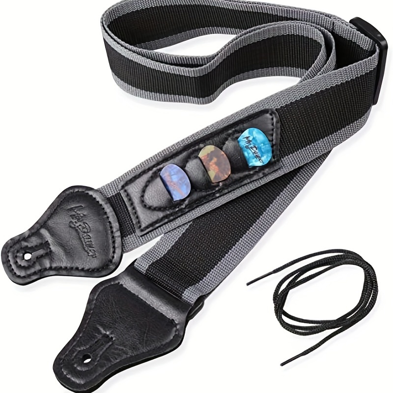 Mr.Power Guitar Strap 36.6in - 65in with 3 Pick Holders for  Electric/Acoustic Guitar (Nylon Strap) : : Musical Instruments