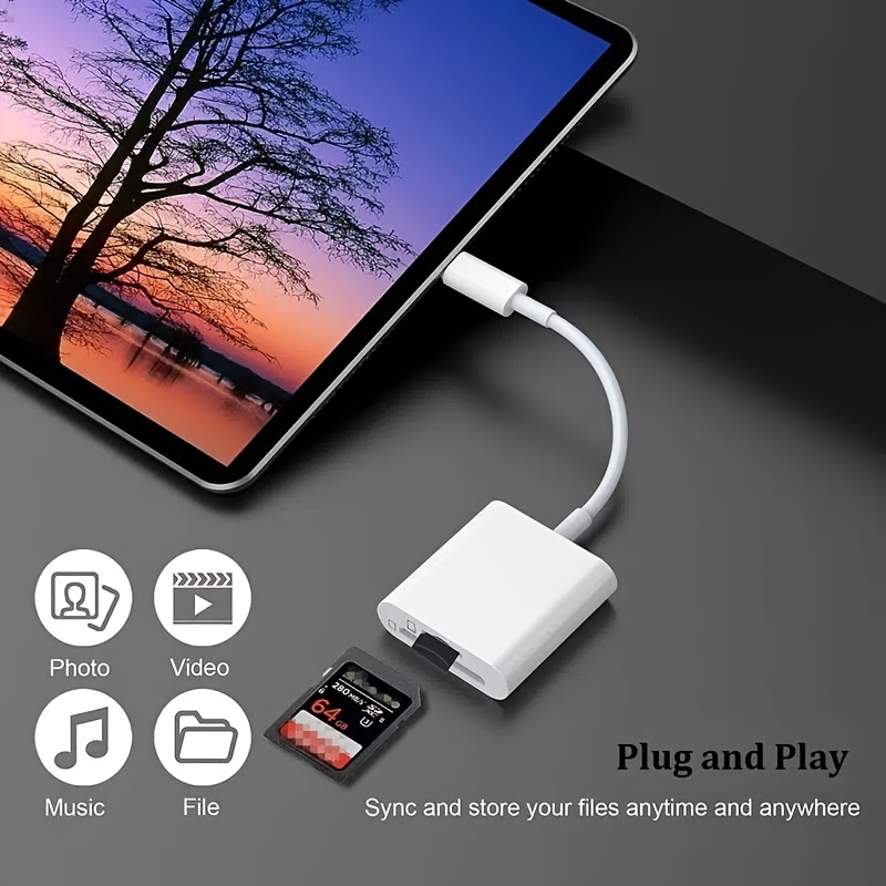 USB C SD Card Reader Adapter, Type C Micro SD Card Reader Adapter, Camera Memory  Card Reader Adapter for New iPad Pro MacBook Pro and More UBC C Devices 