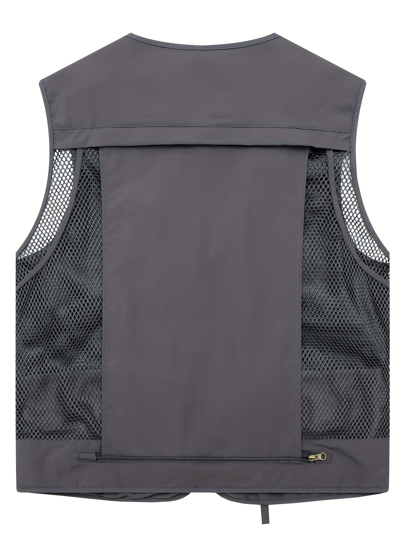 Breathable Mesh Zip Cargo Vest Men Perfect Fishing Hiking - Temu