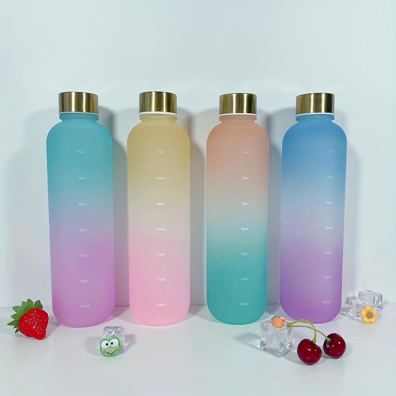 Water Bottle With Time Marker Frosted Color High value Water - Temu