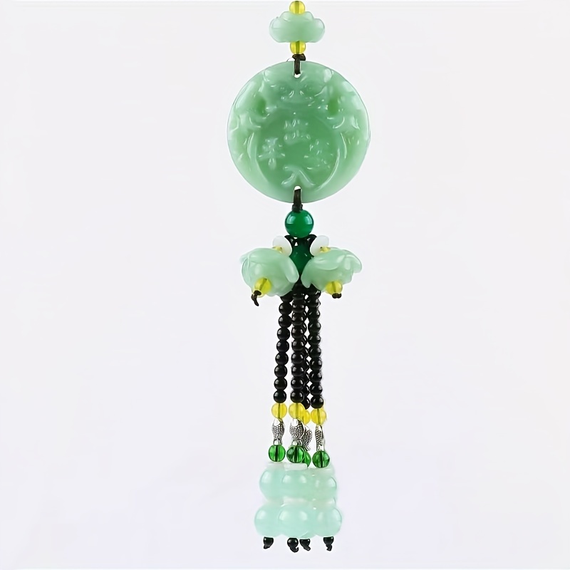 car chain pendant car interior ornament key chain accessories faux jade blessed pendant pendant ornament 4