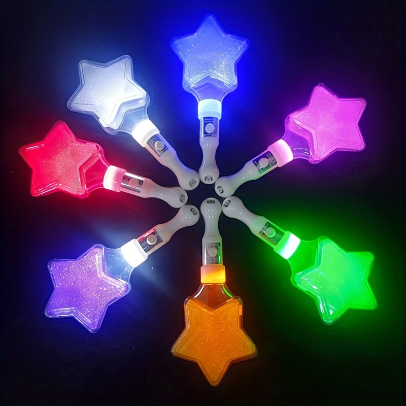

1pc Led Flashing Pentangle Star Glow Stick, Star Glitter Stick, Concert Support Stick, Party Glow Stick, Party Favors Pentangle Star Gifts