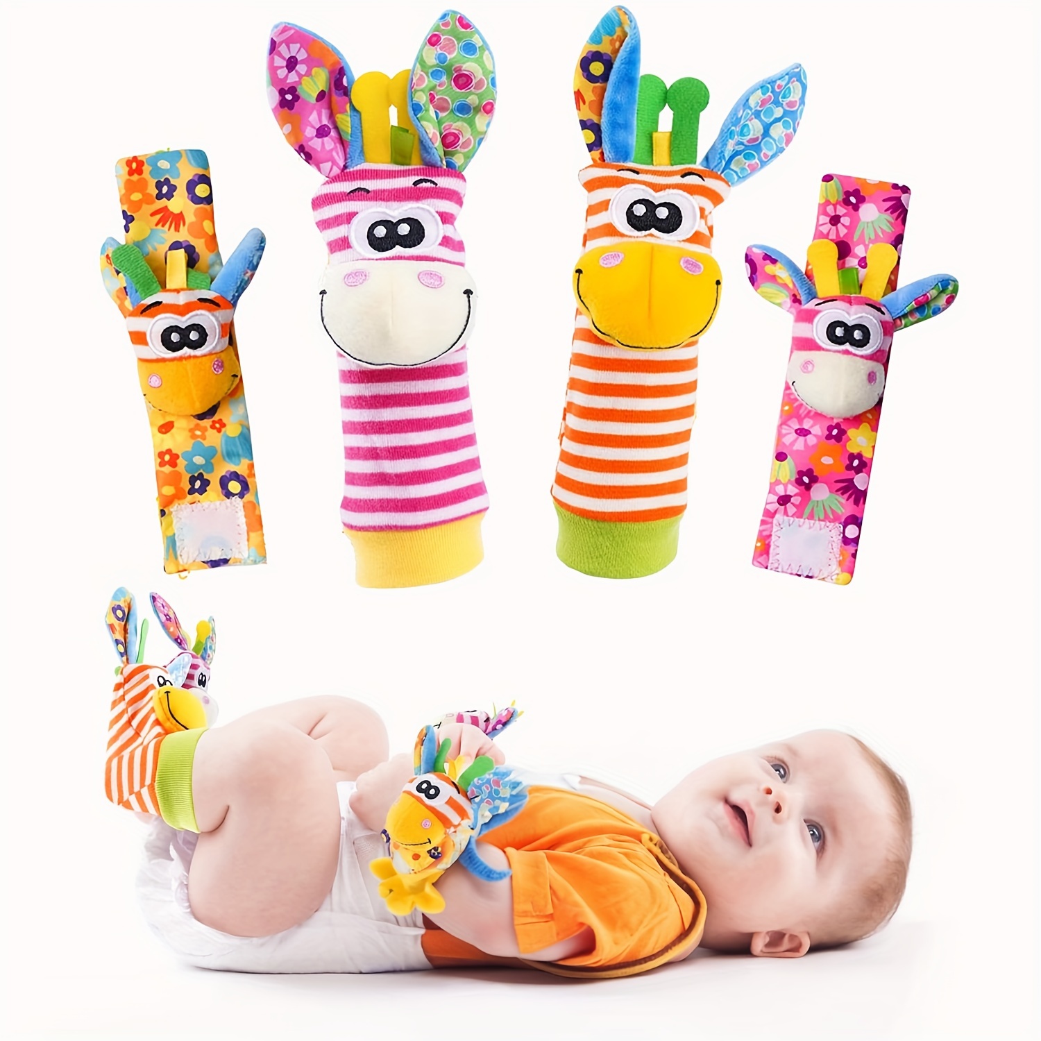 Baby Wrist Rattles Sock Toys Newborn Baby Sock Toys Foot - Temu Canada